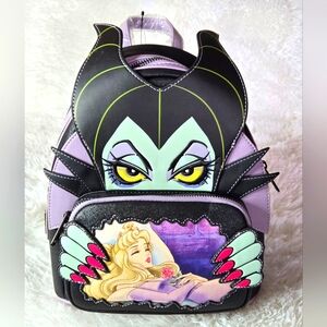 ***SOLD***New Loungefly Disney Villain Scene Sleeping Beauty Maleficent Backpack